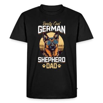 Dog Breed Really Cool German Shepherd Dad - Men's Premium Organic T-Shirt - black - Front - Nico (187cm)