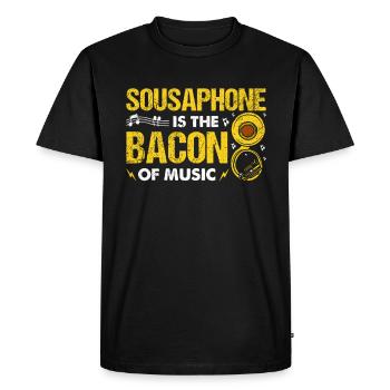 Funny Sousaphone Brass Band Player Marching Band - Men's Premium Organic T-Shirt - black - Front - Nico (187cm)