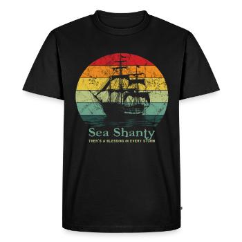Song Sea Shanty Design for Loved Ones Singing Boots - Men's Premium Organic T-Shirt - black - Front - Nico (187cm)