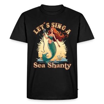 Song Sea Shanty Design for Loved Ones Singing Boots - Men's Premium Organic T-Shirt - black - Front - Nico (187cm)