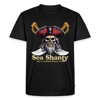 Song Sea Shanty Design for Loved Ones Singing Boots - Men's Premium Organic T-Shirt - black - Front - Nico (187cm)