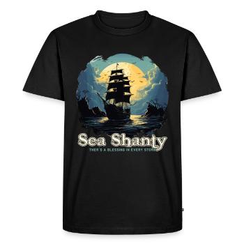 Song Sea Shanty Design for Loved Ones Singing Boots - Men's Premium Organic T-Shirt - black - Front - Nico (187cm)
