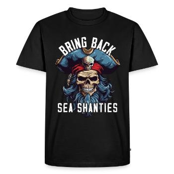 Song Sea Shanty Design for Loved Ones Singing Boots - Men's Premium Organic T-Shirt - black - Front - Nico (187cm)