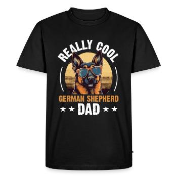 Dog Breed Really Cool German Shepherd Dad - Men's Premium Organic T-Shirt - black - Front - Nico (187cm)