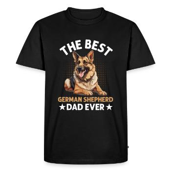 Dog Breed The Best German Shepherd Dad Ever - Men's Premium Organic T-Shirt - black - Front - Nico (187cm)
