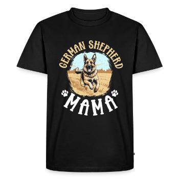 German Shepherd Dog Breed Pet German Shepherd Mama - Men's Premium Organic T-Shirt - black - Front - Nico (187cm)
