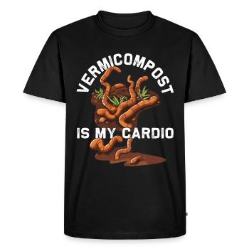 Earthworm Vermicompost Worm Farmer's Worm - Men's Premium Organic T-Shirt - black - Front - Nico (187cm)