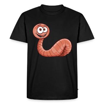 Earthworm -Handworm -Farmer -Worm - Men's Premium Organic T-Shirt - black - Front - Nico (187cm)