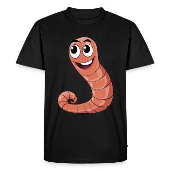 Earthworm -Worm Farmers -Worm Farm Skills - Men's Premium Organic T-Shirt - black - Front - Nico (187cm)