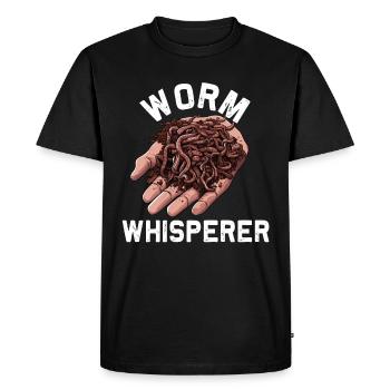 Earthworm -Handworm -Farmer -Worm - Men's Premium Organic T-Shirt - black - Front - Nico (187cm)