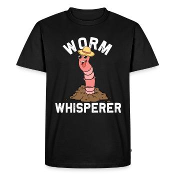 Earthworm Vermicompost Worm Farming Composting - Men's Premium Organic T-Shirt - black - Front - Nico (187cm)