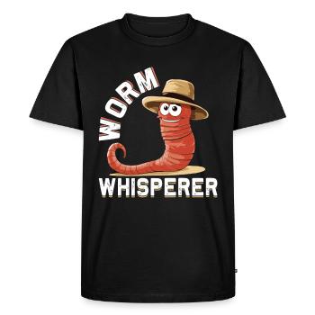 Lombricompost - Ver de terre - Ver - Ver de l’agriculteur - T-shirt Premium bio Homme - noir - Devant - Nico (187cm)