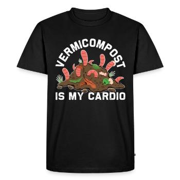 Earthworm Vermicompost Worm Farmer's Worm - Men's Premium Organic T-Shirt - black - Front - Nico (187cm)