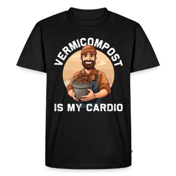 Earthworm -Handworm -Agriculture - Men's Premium Organic T-Shirt - black - Front - Nico (187cm)