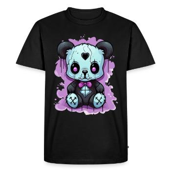 Goth Pastel Creepy Voodoo doll teddy bear - Men's Premium Organic T-Shirt - black - Front - Nico (187cm)