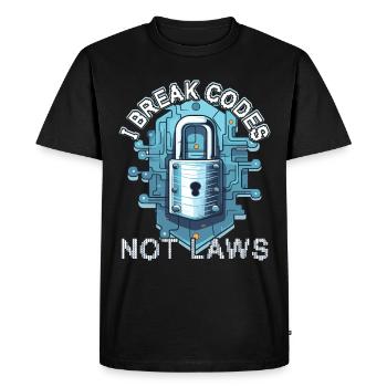Analyste de piratage éthique Éthique - T-shirt Premium bio Homme - noir - Devant - Nico (187cm)