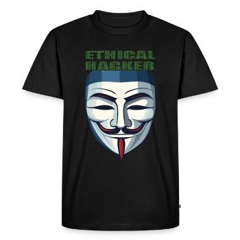Analyste de piratage éthique Éthique - T-shirt Premium bio Homme - noir - Devant - Nico (187cm)