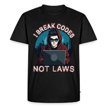 Analyste de piratage éthique Éthique - T-shirt Premium bio Homme - noir - Devant - Nico (187cm)