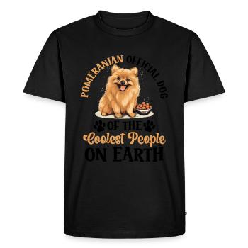 Poméranie Pom Dog Pom-Pom Poméranie Chien Officiel - T-shirt Premium bio Homme - noir - Devant - Nico (187cm)