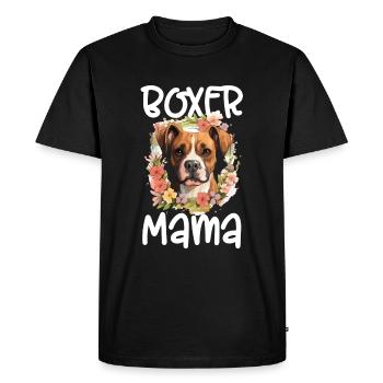 Boxer Chien Race Animal de Compagnie - Boxer Mom - T-shirt Premium bio Homme - noir - Devant - Nico (187cm)