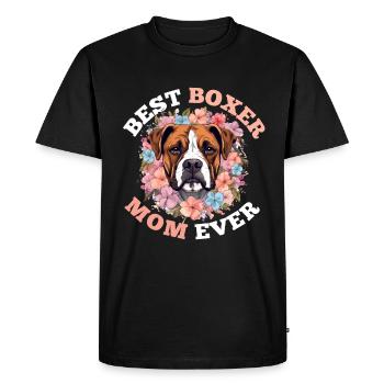 Boxer Dog Breed Pet - Best Boxer Mom ever - Men's Premium Organic T-Shirt - black - Front - Nico (187cm)
