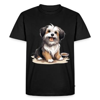 Morkie Dog Breed Pet Cute Graphic - Men's Premium Organic T-Shirt - black - Front - Nico (187cm)