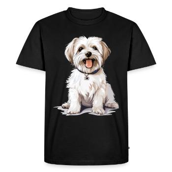 Morkie Dog Breed Pet Cute Graphic - Men's Premium Organic T-Shirt - black - Front - Nico (187cm)