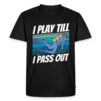 "I play until I pass out" - Men's Premium Organic T-Shirt - black - Front - Nico (187cm)