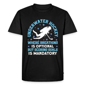 Les buts de but de hockey subaquatique sont obligatoires - T-shirt Premium bio Homme - noir - Devant - Nico (187cm)
