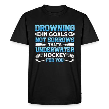 Se noyer dans des portes qui ne font pas la queue, c’est - T-shirt Premium bio Homme - noir - Devant - Nico (187cm)