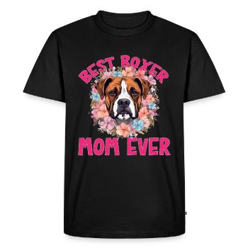 Boxer Dog Breed Pet - Best Boxer Mom ever - Men's Premium Organic T-Shirt - black - Front - Nico (187cm)