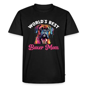 Boxer Dog Breed Pet - World's Best Boxer Mom - Men's Premium Organic T-Shirt - black - Front - Nico (187cm)