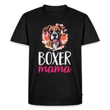 Boxer Chien Race Animal de Compagnie - Boxer Mom - T-shirt Premium bio Homme - noir - Devant - Nico (187cm)