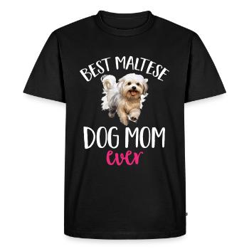 Chien maltais de race animal de compagnie meilleure maman de chien maltais de tous les temps - T-shirt Premium bio Homme - noir - Devant - Nico (187cm)