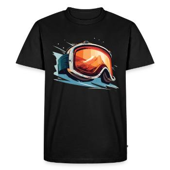 Sports d’hiver Montagne Ski de neige - T-shirt Premium bio Homme - noir - Devant - Nico (187cm)