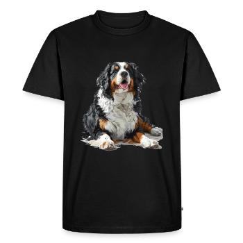 Bernedoodle chien race animal mignon Bernedoodle graphique - T-shirt Premium bio Homme - noir - Devant - Nico (187cm)