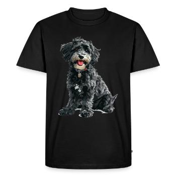 Schnoodle Snoodle Dog Breed Pet Cute Graphic - Men's Premium Organic T-Shirt - black - Front - Nico (187cm)