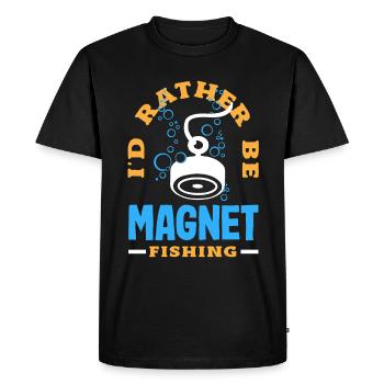 Chasse au trésor de détection de pêche à l’aimant - T-shirt Premium bio Homme - noir - Devant - Nico (187cm)