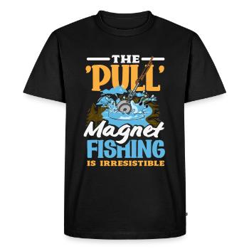 Chasse au trésor de détection de pêche à l’aimant - T-shirt Premium bio Homme - noir - Devant - Nico (187cm)