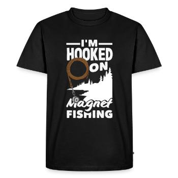 Chasse au trésor de détection de pêche à l’aimant - T-shirt Premium bio Homme - noir - Devant - Nico (187cm)