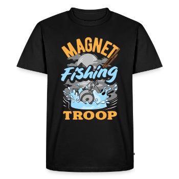 Chasse au trésor de détection de pêche à l’aimant - T-shirt Premium bio Homme - noir - Devant - Nico (187cm)