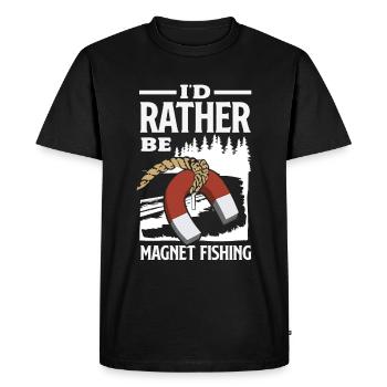 Chasse au trésor de détection de pêche à l’aimant - T-shirt Premium bio Homme - noir - Devant - Nico (187cm)