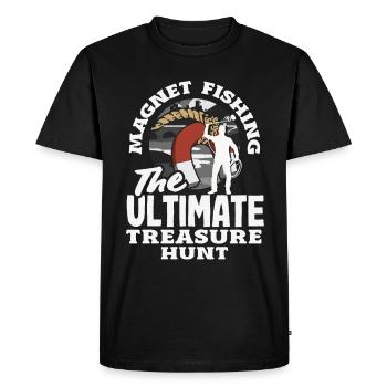 Chasse au trésor de détection de pêche à l’aimant - T-shirt Premium bio Homme - noir - Devant - Nico (187cm)