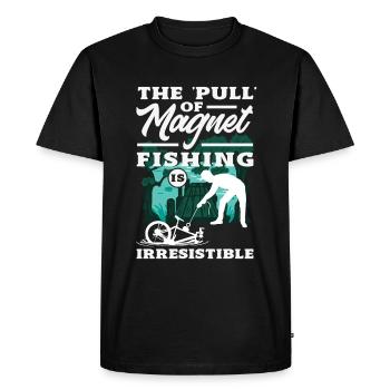 Chasse au trésor de détection de pêche à l’aimant - T-shirt Premium bio Homme - noir - Devant - Nico (187cm)