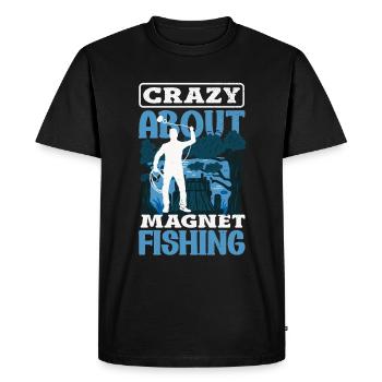 Chasse au trésor de détection de pêche à l’aimant - T-shirt Premium bio Homme - noir - Devant - Nico (187cm)
