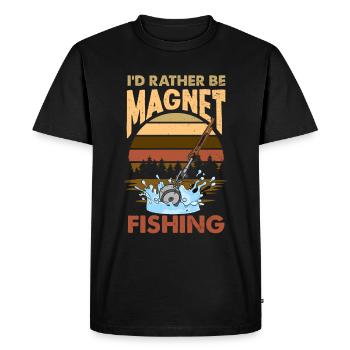 Chasse au trésor de détection de pêche à l’aimant - T-shirt Premium bio Homme - noir - Devant - Nico (187cm)