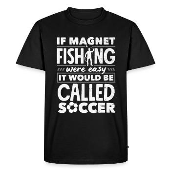 Chasse au trésor de détection de pêche à l’aimant - T-shirt Premium bio Homme - noir - Devant - Nico (187cm)