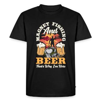 Chasse au trésor de détection de pêche à l’aimant - T-shirt Premium bio Homme - noir - Devant - Nico (187cm)