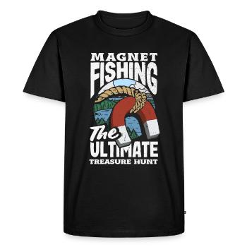 Chasse au trésor de détection de pêche à l’aimant - T-shirt Premium bio Homme - noir - Devant - Nico (187cm)