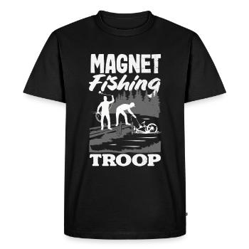 Chasse au trésor de détection de pêche à l’aimant - T-shirt Premium bio Homme - noir - Devant - Nico (187cm)